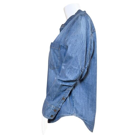 #T109 JONATHAN SIMKHAI STANDARD Ryder Denim Shirt $275 - Picture 6 of 14